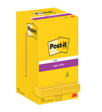 Blocco foglietti Post-it Super Sticky - 654-S - 76 x 76 mm - giallo oro - 90 fogli - Post-it