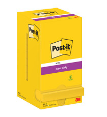 Blocco foglietti Post-it Super Sticky - 654-S - 76 x 76 mm - giallo oro - 90 fogli - Post-it