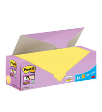 Blocco foglietti Post-it Super Sticky - 654-SSCY-VP24 - 76  x 76 mm - giallo Canary - 90 fogli - Post-it - conf. 24 bloc