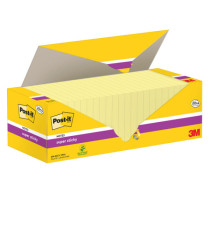 Blocco foglietti Post-it Super Sticky - 654-SSCY-VP24 - 76  x 76 mm - giallo Canary - 90 fogli - Post-it - conf. 24 bloc