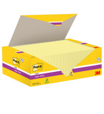 Blocco foglietti Post-it Super Sticky - 655-SSCY-VP24 - 76  x 127 mm - giallo Canary - 90 fogli - Post-it - conf. 24 blo Blocco foglietti Post-it Super Sticky - 655-SSCY-VP24 - 76  x 127 mm - giallo Canary - 90 fogli - Post-it - conf. 24 blo
