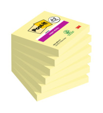 Blocco foglietti Post-it Super Sticky - 76 x 76 mm - 90 fogli - giallo canary - Post-it - conf. 6 blocchi Blocco foglietti Post-it Super Sticky - 76 x 76 mm - 90 fogli - giallo canary - Post-it - conf. 6 blocchi
