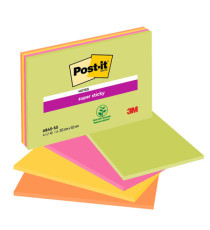 Blocco foglietti Post-it Super Sticky Meeting Notes - 6845-SSP - 203 x 152 mm - giallo/rosa neon - 45 fogli - Post-it Blocco foglietti Post-it Super Sticky Meeting Notes - 6845-SSP - 203 x 152 mm - giallo/rosa neon - 45 fogli - Post-it