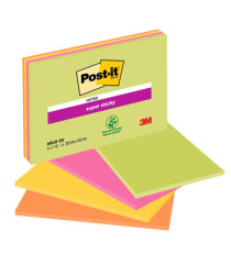 Blocco foglietti Post-it Super Sticky Meeting Notes - 6845-SSP - 203 x 152 mm - giallo/rosa neon - 45 fogli - Post-it Blocco foglietti Post-it Super Sticky Meeting Notes - 6845-SSP - 203 x 152 mm - giallo/rosa neon - 45 fogli - Post-it
