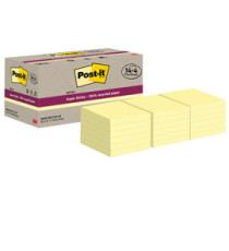 Blocco foglietti Post-it SuperSticky Green - 654R-SSCY14+4 - 76 x 76 mm - carta riciclata - giallo Canary - 70 fogli - P Blocco foglietti Post-it SuperSticky Green - 654R-SSCY14+4 - 76 x 76 mm - carta riciclata - giallo Canary - 70 fogli - P