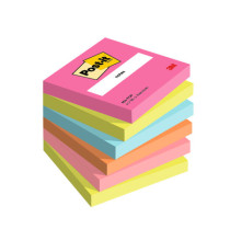 Blocco Post-it - 654-POP - 76 x 76 mm - 100 fogli - colori Popmistic - Post-it - conf. 6 pezzi