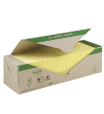 Blocco Post-it - 654-RYP24 - 76 x 76 mm - carta riciclata - giallo - 100 fogli - Post-it - conf. 24 blocchi