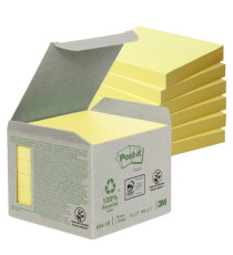 Blocco Post-it Notes Green - 654-1B - 76 x 76 mm - giallo - 100 fogli - riciclabile 100% - Post-it