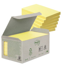 Blocco Post-it Notes Green - 655-1B - 76 x 127 mm - giallo - 100 fogli - riciclato 100% - Post-it