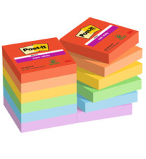 Blocco Post-it Super Sticky - 622-12SS-PLAY - 47,6 x 47,6 mm - colori Playful - 90 fogli - Post-it - conf. 12 pezzi Blocco Post-it Super Sticky - 622-12SS-PLAY - 47,6 x 47,6 mm - colori Playful - 90 fogli - Post-it - conf. 12 pezzi