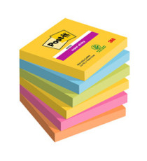 Blocco Post-it Super Sticky - 654-6SS-CARN - 76 x 76 mm - colori Carnival - 90 fogli - Post-it - conf- 6 pezzi Blocco Post-it Super Sticky - 654-6SS-CARN - 76 x 76 mm - colori Carnival - 90 fogli - Post-it - conf- 6 pezzi