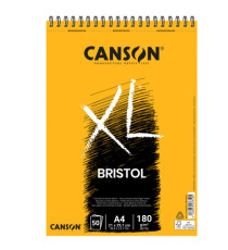 Blocco spiralato lato corto XL Bristol - A4 - 180 gr - 50 fogli - Canson Blocco spiralato lato corto XL Bristol - A4 - 180 gr - 50 fogli - Canson
