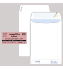 Busta a sacco Competitor FSC - strip adesivo - 16 x 23 cm - 80 gr - bianco - Pigna Envelopes - conf. 100 pezzi
