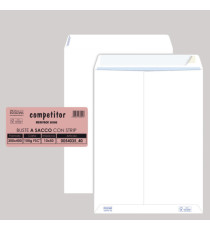 Busta a sacco Competitor FSC - strip adesivo - 30 x 40 cm - 80 gr - bianco - Pigna Envelopes - conf. 50 pezzi