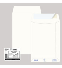 Busta a sacco Kami Strip - 16,2 x 22,9 cm - 100 gr - carta riciclata FSC - bianco - Pigna Envelopes - conf. 500 pezzi