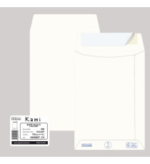 Busta a sacco Kami Strip - 16,2 x 22,9 cm - 100 gr - carta riciclata FSC - bianco - Pigna Envelopes - conf. 500 pezzi