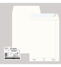 Busta a sacco Kami Strip - 22,9 x 32,4 cm cm - 100 gr - carta riciclata FSC - bianco - Pigna Envelopes - conf. 500 pezzi