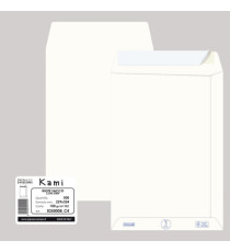 Busta a sacco Kami Strip - 22,9 x 32,4 cm cm - 100 gr - carta riciclata FSC - bianco - Pigna Envelopes - conf. 500 pezzi