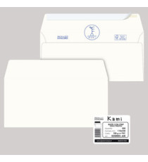 Busta a sacco Kami Strip - senza finestra - 11 x 23 cm - 100 gr - carta riciclata FSC - bianco - Pigna Envelopes - conf.