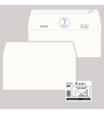 Busta a sacco Kami Strip - senza finestra - 11 x 23 cm - 100 gr - carta riciclata FSC - bianco - Pigna Envelopes - conf.