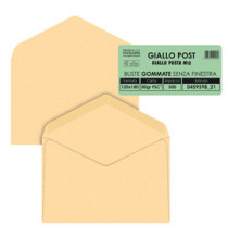 Busta Giallo Postale - gommata - 12 x 18 cm - 80 gr - carta riciclata FSC - giallo - Pigna Envelopes - conf. 500 pezzi