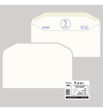Busta Kami Gommata - senza finestra - 11 x 23 cm - 100 gr - carta riciclata FSC - bianco - Pigna Envelopes - conf. 500 p