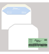 Busta Silver Matic FSC - senza finestra - gommata - 11 x 23 cm - 80 gr - bianco - Pigna Envelopes - conf. 500 pezzi