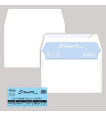 Busta Silver80 Strip FSC - internografata - senza finestra - 11,4 x 16,2 cm - 80 gr - bianco - Pigna Envelopes - conf. 2