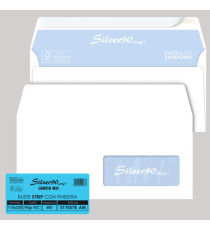 Busta Silver90 Strip FSC - con finestra - internografata - 11 x 23 cm - 90 gr - bianco - Pigna Envelopes - conf. 500 pez
