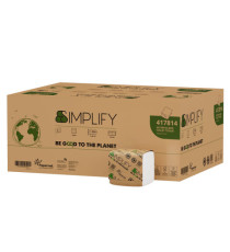 Carta igienica interfogliata Simplify - goffratura wave - 15 gr - Papernet - pacco da 224 strappi Carta igienica interfogliata Simplify - goffratura wave - 15 gr - Papernet - pacco da 224 strappi