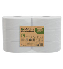 Carta igienica MaxiJumbo Simplify - 2 veli - 15 gr - goffratura micro - 1305 strappi - Papernet Carta igienica MaxiJumbo Simplify - 2 veli - 15 gr - goffratura micro - 1305 strappi - Papernet