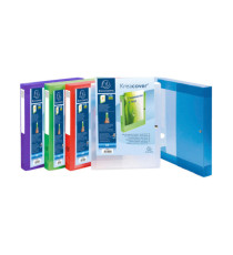 Cartella personalizzabile con bottone Kreacover - PPL - 24x32 cm - dorso 4 cm - colori assortiti - Exacompta Cartella personalizzabile con bottone Kreacover - PPL - 24x32 cm - dorso 4 cm - colori assortiti - Exacompta