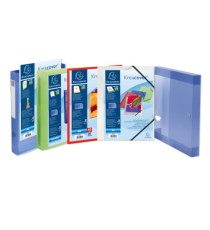 Cartella personalizzabile Kreacover - con elastico - PP - 24x32 cm - blu trasparente - Exacompta Cartella personalizzabile Kreacover - con elastico - PP - 24x32 cm - blu trasparente - Exacompta