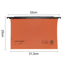 Cartella sospesa Cartesio Plus - cassetto - interasse 33 cm - fondo U - 31,3 x 25 cm - arancio - Bertesi Cartella sospesa Cartesio Plus - cassetto - interasse 33 cm - fondo U - 31,3 x 25 cm - arancio - Bertesi