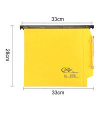 Cartella sospesa Joker - armadio - interasse 33 cm - fondo U - 33 x 28 cm - giallo - Bertesi