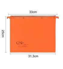 Cartella sospesa Joker - cassetto - interasse 33 cm - fondo V - 31,3 x 25 cm - arancio - Bertesi