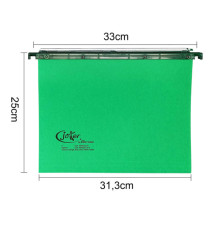 Cartella sospesa Joker - cassetto - interasse 33 cm - fondo V - 31,3 x 25 cm - verde - Bertesi