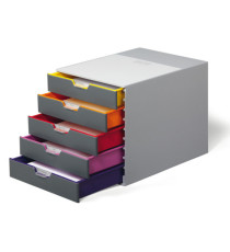 Cassettiera Varicolor - 28 x 35,6 x 29,2 cm - 5 cassetti - Durable Cassettiera Varicolor - 28 x 35,6 x 29,2 cm - 5 cassetti - Durable