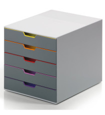 Cassettiera Varicolor - 28 x 35,6 x 29,2 cm - 5 cassetti - Durable Cassettiera Varicolor - 28 x 35,6 x 29,2 cm - 5 cassetti - Durable