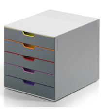 Cassettiera Varicolor - 28 x 35,6 x 29,2 cm - 5 cassetti - Durable Cassettiera Varicolor - 28 x 35,6 x 29,2 cm - 5 cassetti - Durable