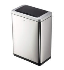 Cestino con sensore No TouchDuo - 2 x 20 L - 46,5 x 27 x 65 cm - acciao/PPL - argento metallizzato - Durable Cestino con sensore No TouchDuo - 2 x 20 L - 46,5 x 27 x 65 cm - acciao/PPL - argento metallizzato - Durable