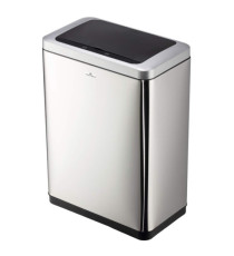 Cestino con sensore No TouchDuo - 2 x 20 L - 46,5 x 27 x 65 cm - acciao/PPL - argento metallizzato - Durable Cestino con sensore No TouchDuo - 2 x 20 L - 46,5 x 27 x 65 cm - acciao/PPL - argento metallizzato - Durable