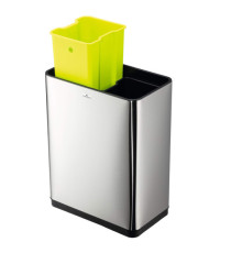 Cestino con sensore No TouchDuo - 2 x 20 L - 46,5 x 27 x 65 cm - acciao/PPL - argento metallizzato - Durable Cestino con sensore No TouchDuo - 2 x 20 L - 46,5 x 27 x 65 cm - acciao/PPL - argento metallizzato - Durable