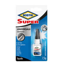 Colla istantanea universale Super - 7,5 gr - trasparente - Bostik Colla istantanea universale Super - 7,5 gr - trasparente - Bostik
