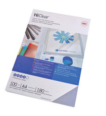 Copertine HiClear per rilegatura - A4 - 300 micron - trasparente - GBC - conf. 100 pezzi Copertine HiClear per rilegatura - A4 - 300 micron - trasparente - GBC - conf. 100 pezzi
