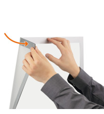 Cornice adesiva Duraframe Poster - 70 x 100 cm - argento - Durable