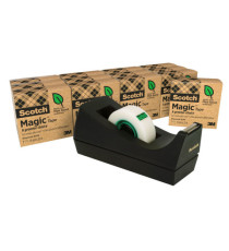 Dispenser C38 per nastri fino a 33 m - 14 rotoli Scotch Magic 900 inclusi - nero - Scotch Dispenser C38 per nastri fino a 33 m - 14 rotoli Scotch Magic 900 inclusi - nero - Scotch