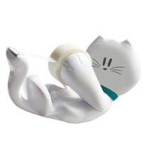 Dispenser Kitty - 1 rotolo Scotch Magic 810 1,9 cm x 7,5 m incluso - bianco - Scotch Dispenser Kitty - 1 rotolo Scotch Magic 810 1,9 cm x 7,5 m incluso - bianco - Scotch