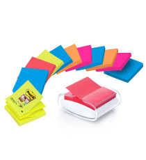 Dispenser Pro Post-it Super Sticky Z Notes - PRO-W-12SSCOL-R330 - 76 x 76 mm - colori assortiti - Post-it - 12 ricariche Dispenser Pro Post-it Super Sticky Z Notes - PRO-W-12SSCOL-R330 - 76 x 76 mm - colori assortiti - Post-it - 12 ricariche