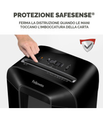 Distruggidocumenti LX85 - a frammenti - nero - Fellowes Distruggidocumenti LX85 - a frammenti - nero - Fellowes